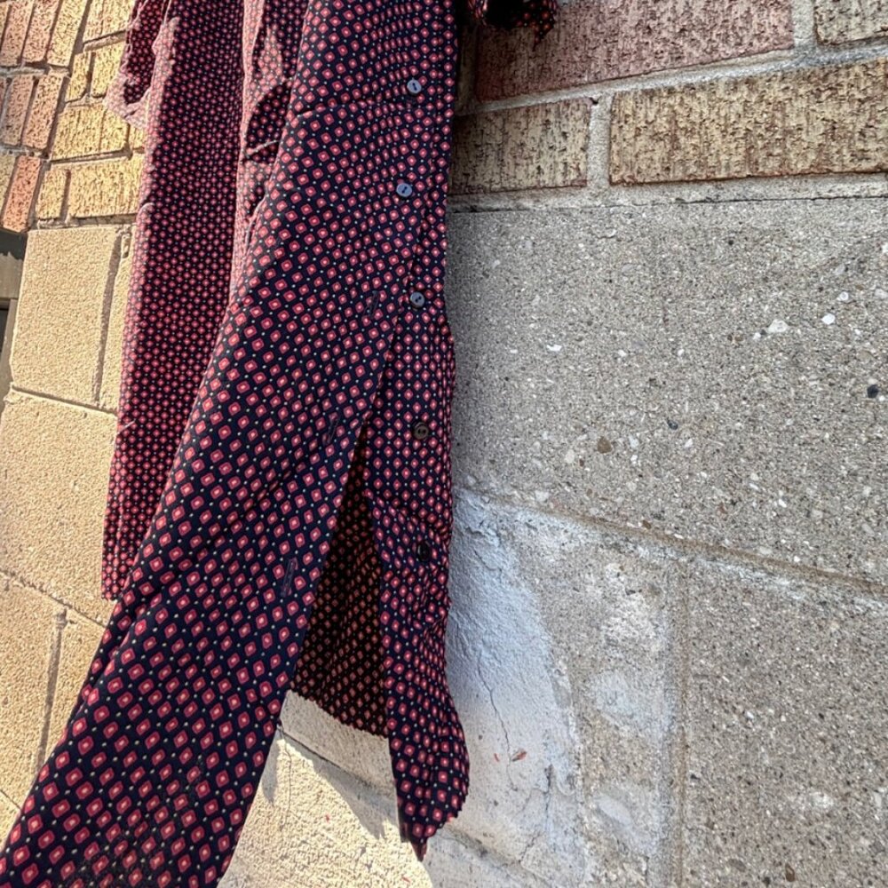 Vintage Richard Assatly Shirt Dress – Geometric Print